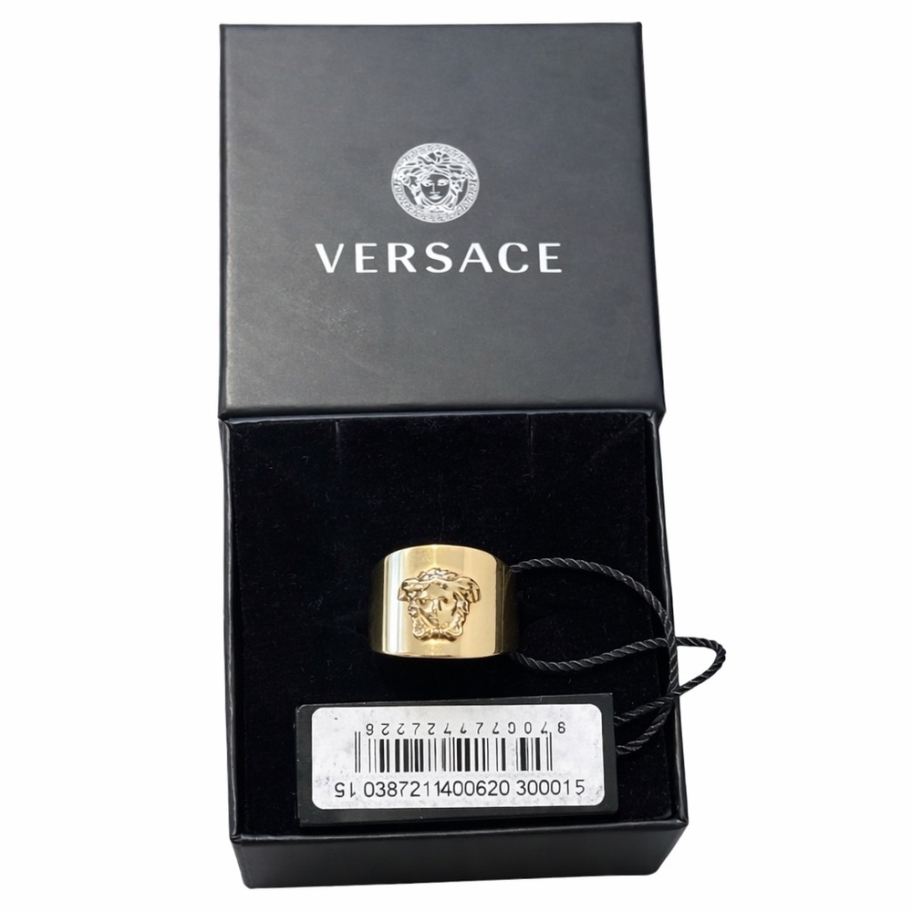 Versace Medusa Head Gold Plated Band NEW